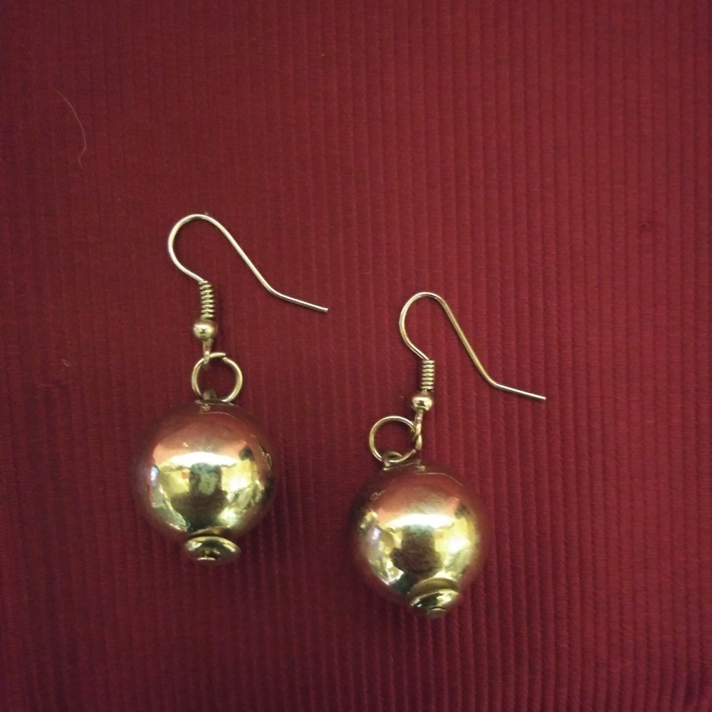 Silver plated bell earrings
